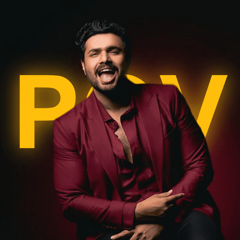 Eye-catching POV thumbnail example with bold typography